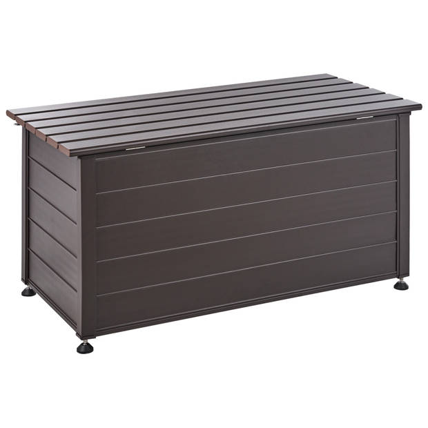 Beliani CAMPALTO - Kist-Bruin-Aluminium