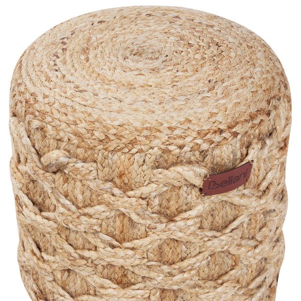 Beliani TURKAN - Poef-Beige-Jute