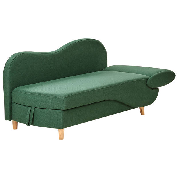 Beliani MERI - Chaise longue-Groen-Linnen