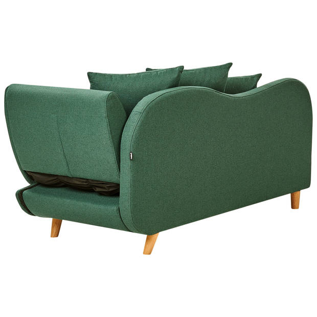 Beliani MERI - Chaise longue-Groen-Linnen