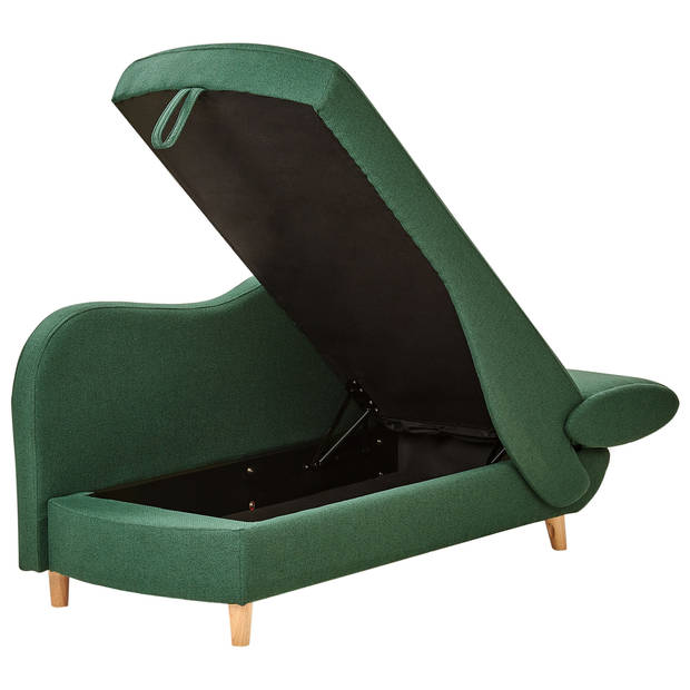 Beliani MERI - Chaise longue-Groen-Linnen