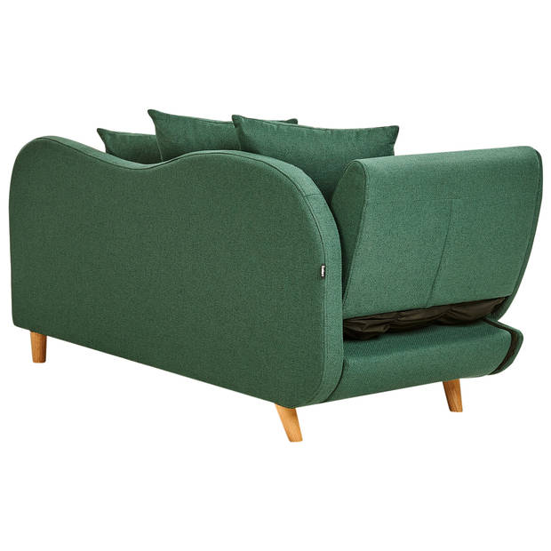 Beliani MERI - Chaise longue-Groen-Linnen