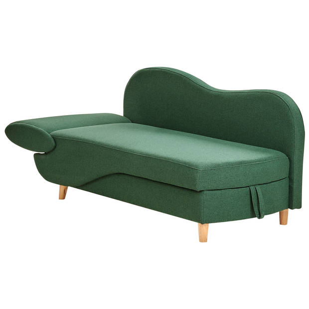 Beliani MERI - Chaise longue-Groen-Linnen