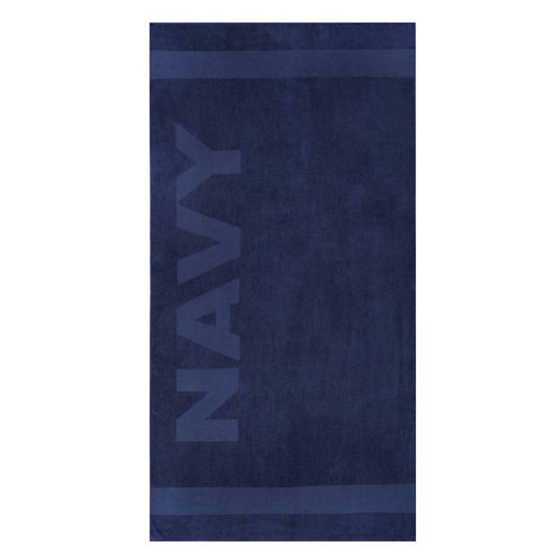 Droomtextiel Strandlaken XXL 100x200 cm - Navy Blauw - 100% Zacht Katoen - Sterke Kwaliteit