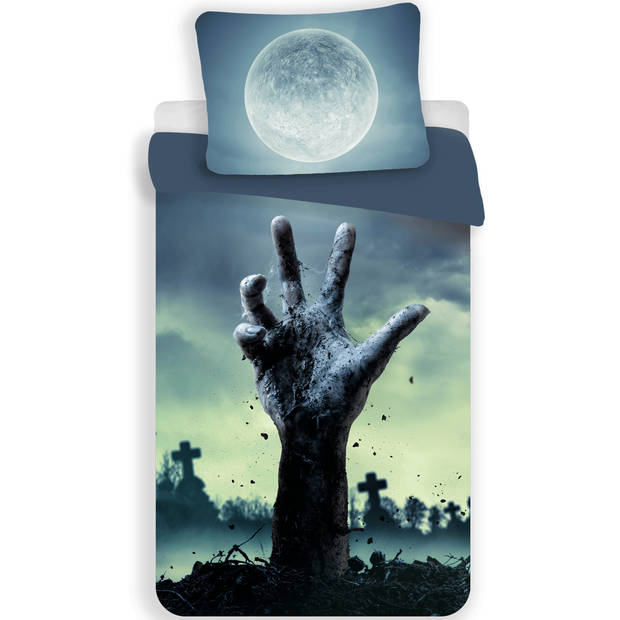 Sweet Home Dekbedovertrek, Zombie - Eenpersoons - 140 x 200 + 70 x 90 cm - Polyester