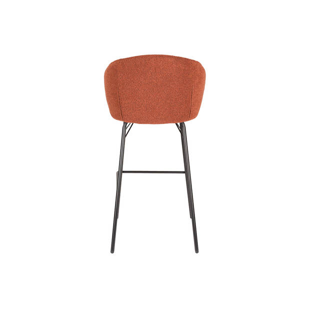 Giga Meubel - Barkruk Oranje Stof - Zithoogte 75cm - 50x52x100cm - Joa