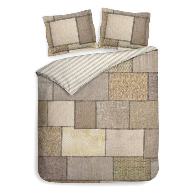 Heckettlane dekbedovertrek Rida - Woven Beige - Lits-jumeaux XL 260x200/220 cm