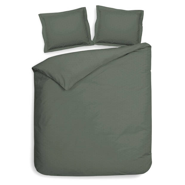 Heckettlane dekbedovertrek Puntini - Mineraal Groen - Lits-jumeaux XL 260x200/220 cm