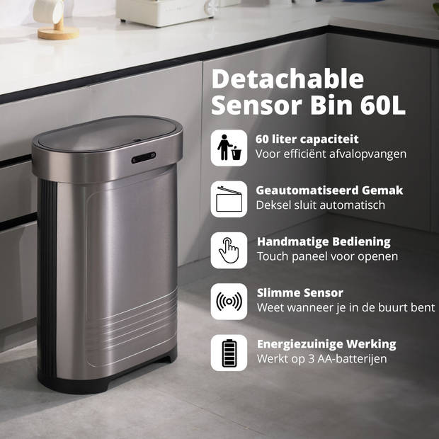 FlinQ Detachable Sensor Bin 60L - Titanium Alloy