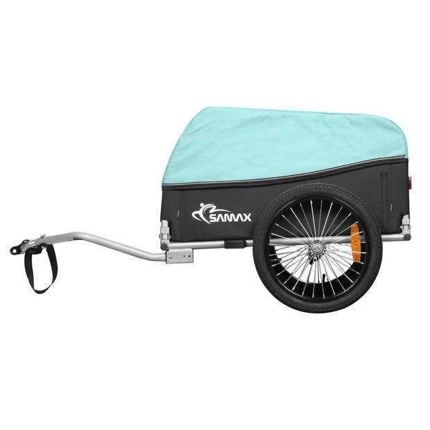 SAMAX Fietskar voor transport 40 kg / 120 liter in turquoise /fietsaanhanger