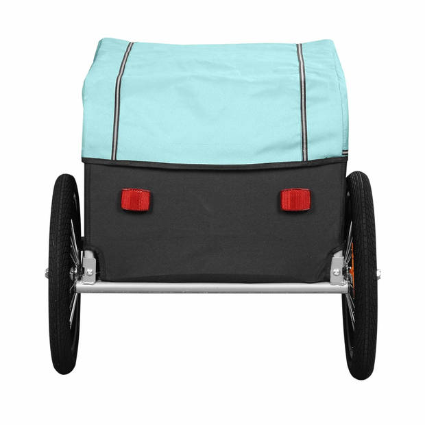 SAMAX Fietskar voor transport 40 kg / 120 liter in turquoise /fietsaanhanger