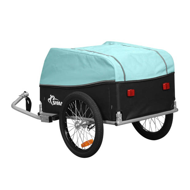 SAMAX Fietskar voor transport 40 kg / 120 liter in turquoise /fietsaanhanger