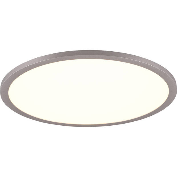 LED Plafondlamp - Trion Amira - 20W - Aanpasbare Kleur - Dimbaar - Afstandsbediening - Rond - Titaan - Metaal