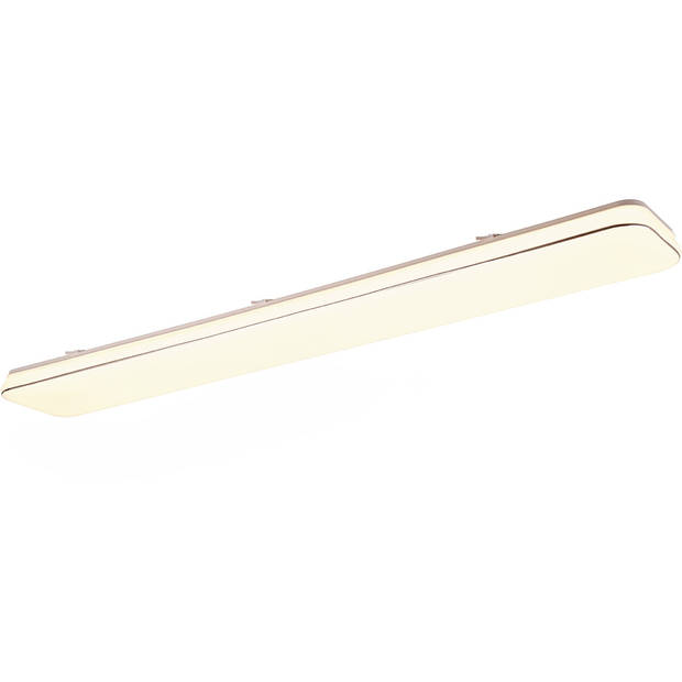 LED Plafondlamp - Plafondverlichting - Trion Lana - 46W - Warm Wit 3000K - Dimbaar - Rechthoek - Wit - Kunststof