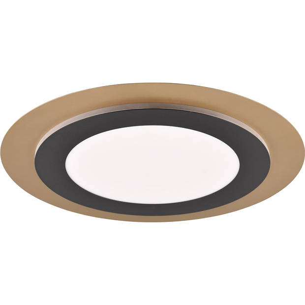 LED Plafondlamp - Plafondverlichting - Trion Groan - 42W - Aanpasbare Kleur - Afstandsbediening - Dimbaar - Rond - Zwart