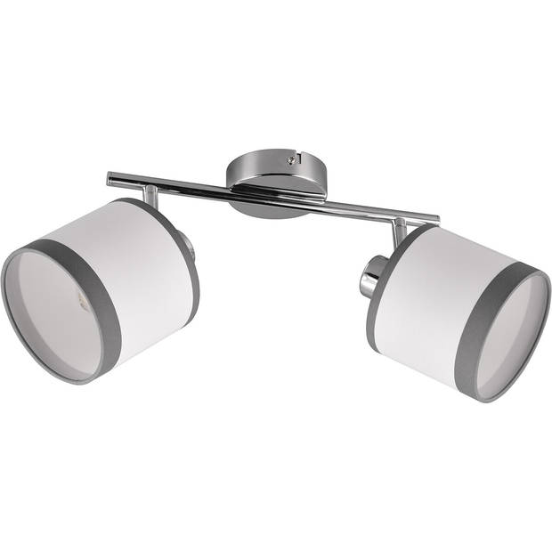 LED Plafondlamp - Plafondverlichting - Trion Vamos - E14 Fitting - 2-lichts - Rond - Chroom - Metaal - Max 10W