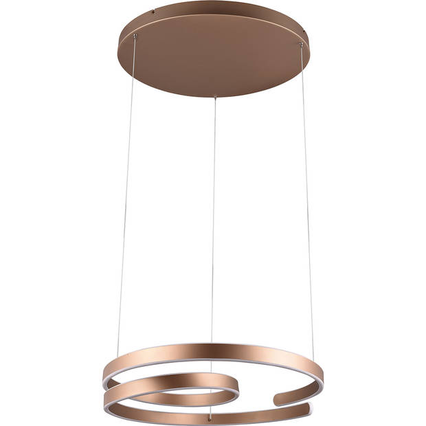 LED Hanglamp - Trion Renie - 68W - Warm Wit 3000K - Dimbaar - Rond - Coffee - Metaal