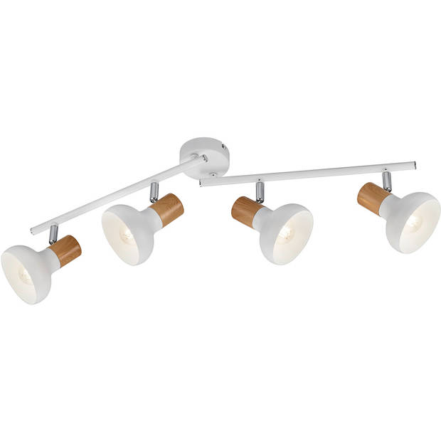 LED Plafondspot - Trion Livori - E14 Fitting - 4-lichts - Rechthoek - Mat Wit - Metaal