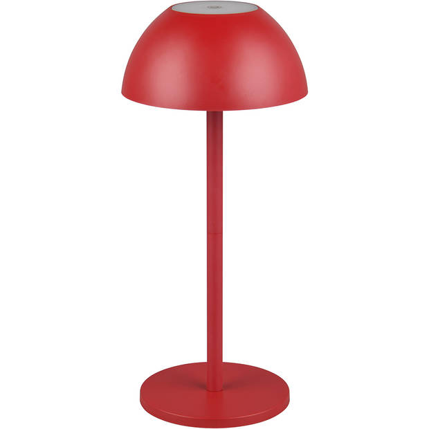 LED Tafellamp - Trion Rado - 1.7W - Warm Wit 3000K - Oplaadbare batterijen - Rood - Kunststof