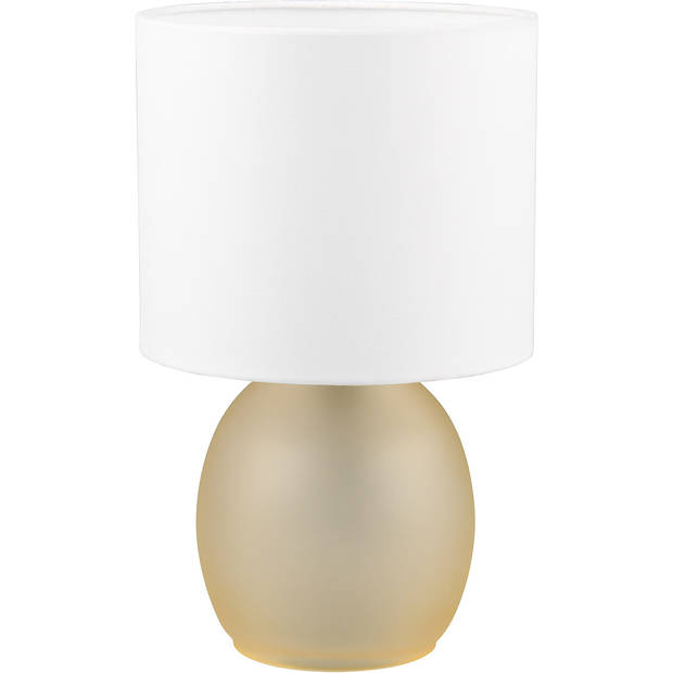 LED Tafellamp - Tafelverlichting - Trion Alev - E14 Fitting - Rond - Amber - Glas