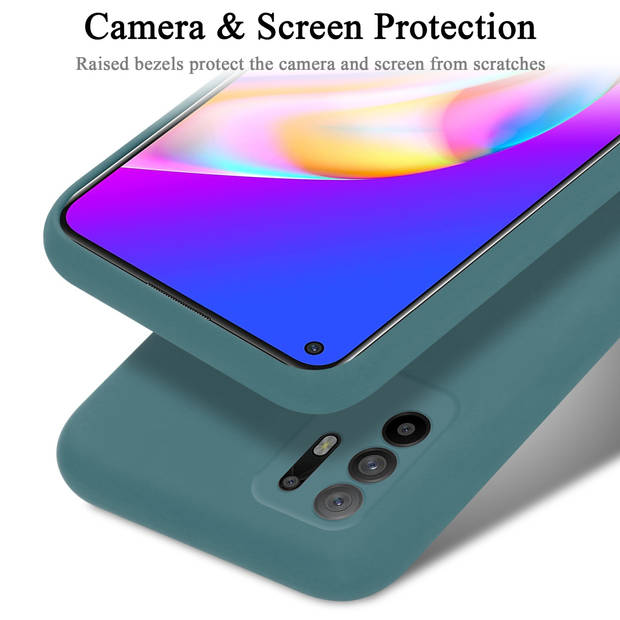 Cadorabo Hoesje geschikt voor Oppo A94 5G Case in LIQUID GROEN - Beschermhoes TPU silicone Cover