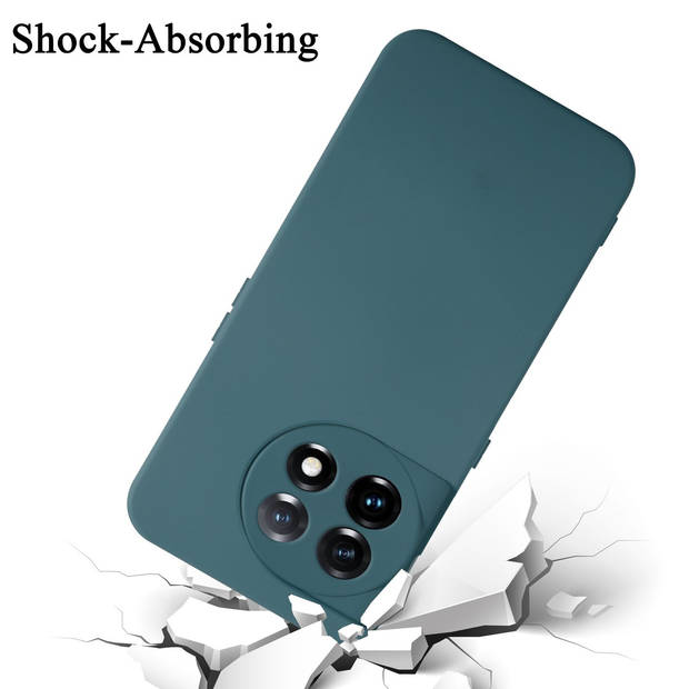 Cadorabo Hoesje geschikt voor OnePlus 11 5G Case in LIQUID GROEN - Beschermhoes TPU silicone Cover