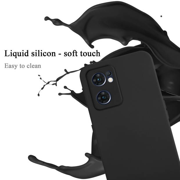 Cadorabo Hoesje geschikt voor OPPO Find X5 Lite Case in LIQUID ZWART - Beschermhoes TPU silicone Cover