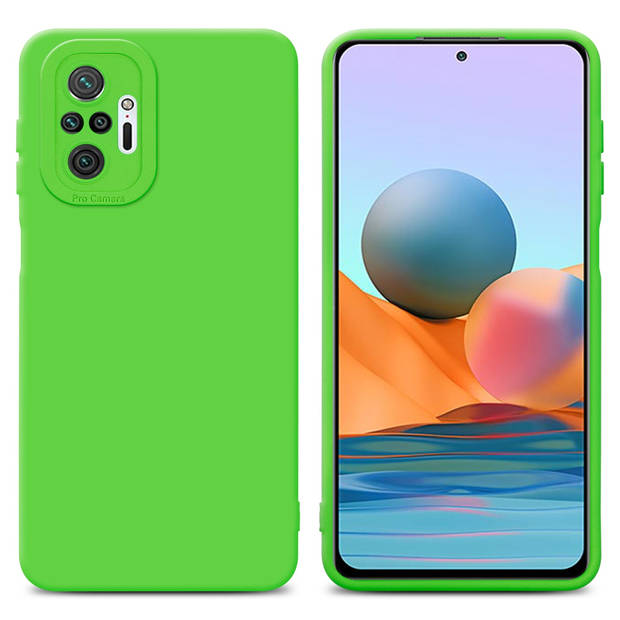 Cadorabo Hoesje geschikt voor Xiaomi RedMi NOTE 10 PRO in FLUID GROEN - Beschermhoes TPU silicone Cover Case