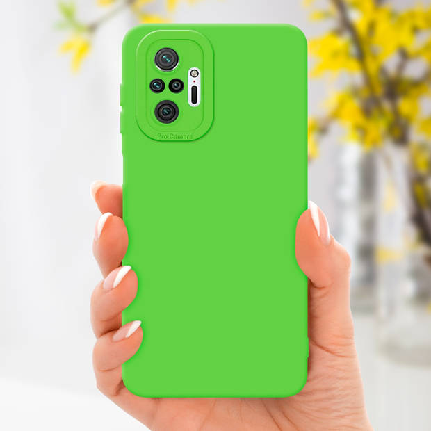 Cadorabo Hoesje geschikt voor Xiaomi RedMi NOTE 10 PRO in FLUID GROEN - Beschermhoes TPU silicone Cover Case