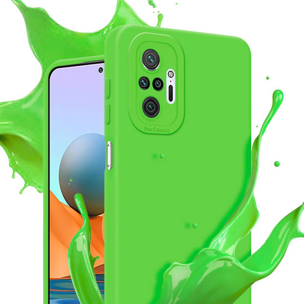 Cadorabo Hoesje geschikt voor Xiaomi RedMi NOTE 10 PRO in FLUID GROEN - Beschermhoes TPU silicone Cover Case