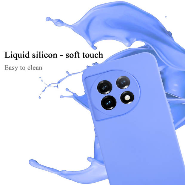 Cadorabo Hoesje geschikt voor OnePlus 11 5G Case in LIQUID LICHT PAARS - Beschermhoes TPU silicone Cover