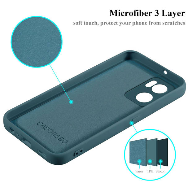 Cadorabo Hoesje geschikt voor OPPO Find X5 Lite Case in LIQUID GROEN - Beschermhoes TPU silicone Cover