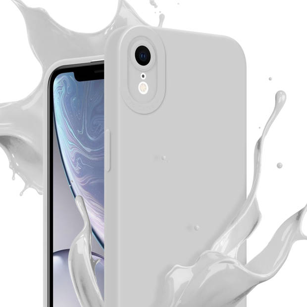 Cadorabo Hoesje geschikt voor Apple iPhone XR in FLUID WIT - Beschermhoes TPU silicone Cover Case