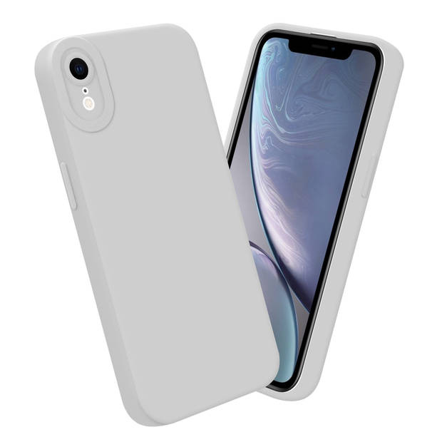 Cadorabo Hoesje geschikt voor Apple iPhone XR in FLUID WIT - Beschermhoes TPU silicone Cover Case