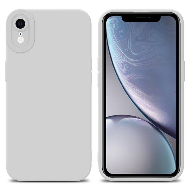 Cadorabo Hoesje geschikt voor Apple iPhone XR in FLUID WIT - Beschermhoes TPU silicone Cover Case