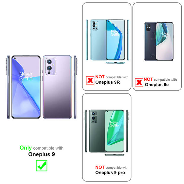 Cadorabo Hoesje geschikt voor OnePlus 9 in PHANTOM ZWART - Beschermhoes Cover magnetische sluiting Case