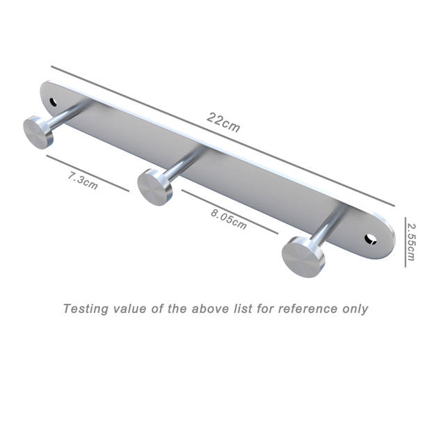 Intirilife roestvrijstalen kapstok model a - 3 haken - jashaken in 5 verschillende designs kledinghaken garderobe