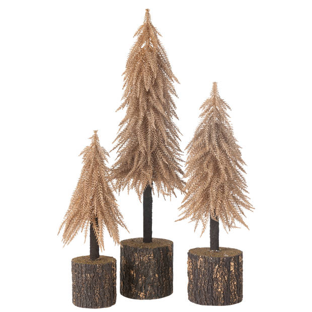 J-line - Kerstboom Kunststof Koper Large - 16x16x60cm