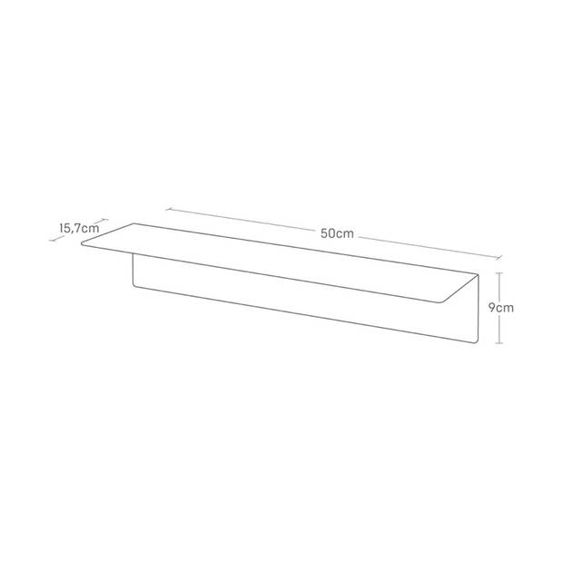 Yamazaki Wandplank met Magnetisch Paneel (50 cm) - Tower - Wit