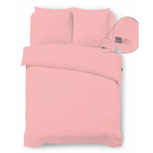 iSleep Dekbedovertrek Perkal - Roze - Lits-jumeaux 240x200/220 cm