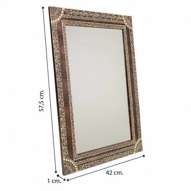 Wandspiegel Alexandra House Living Glas Hout MDF 1 x 57 x 42 cm