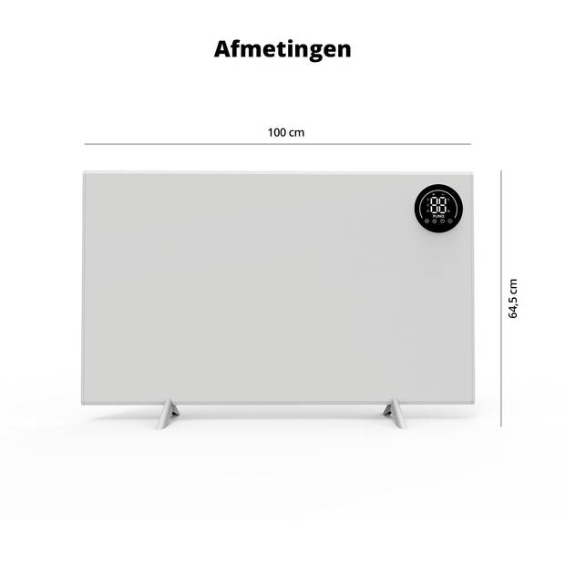 FlinQ Slimme Hybrid Verwarming - Infrarood & Convectorkachel - Wit