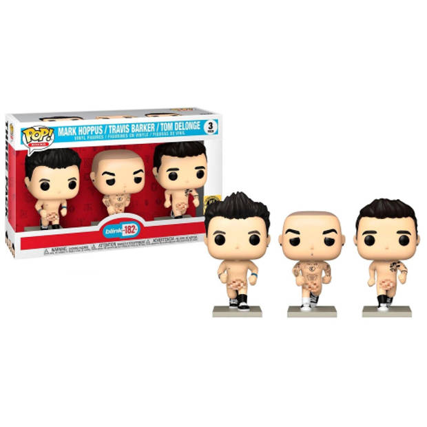 Pop Rocks: Mark Hoppus, Travis Barker & Tom Delonge - Blink 182 - (Naked) Funko Pop 3-Pack