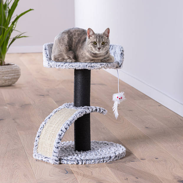 Haushalt 49116 - Kattenkrabpaal, 45cm 34,5 x 34,5 x 45cm, met speelgoedhanger