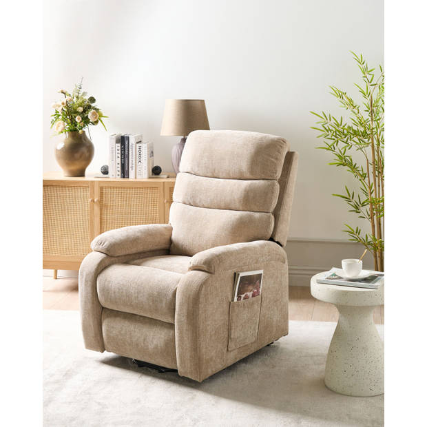 Beliani RISE - TV-fauteuil-Beige-Polyester