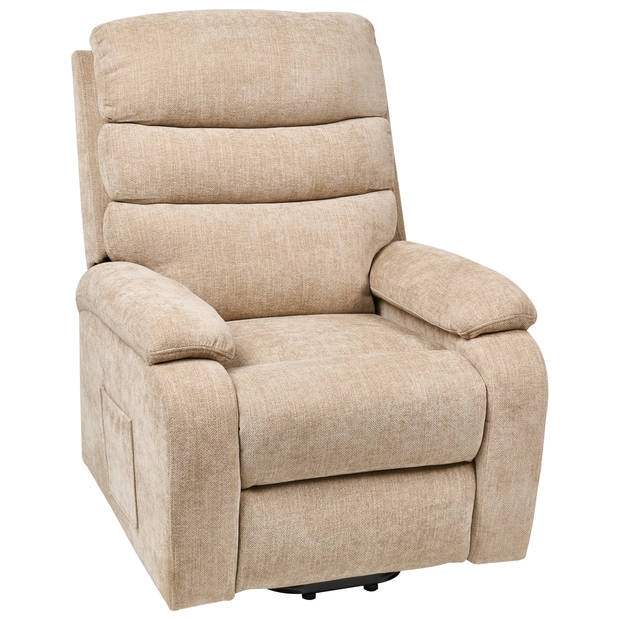 Beliani RISE - TV-fauteuil-Beige-Polyester