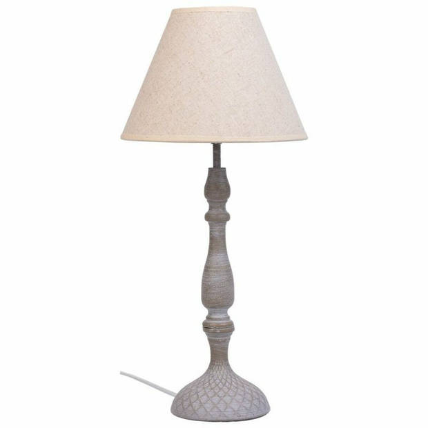 Bureaulamp Alexandra House Living Wit Grijs Metaal Stof 220-240 V 23 x 51 x 23 cm