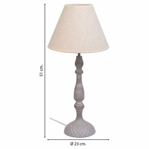 Bureaulamp Alexandra House Living Wit Grijs Metaal Stof 220-240 V 23 x 51 x 23 cm