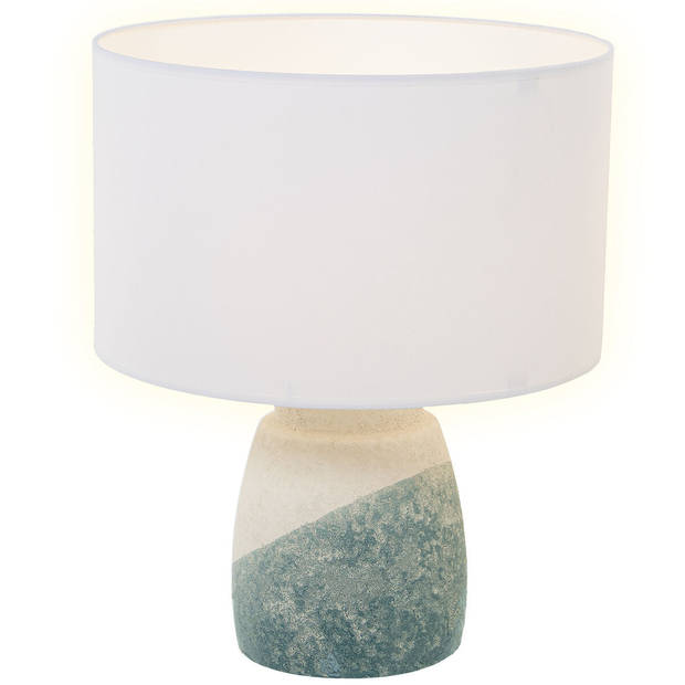 Bureaulamp Alexandra House Living Blauw Wit Beige Keramisch 60 W 35 x 42 x 35 cm