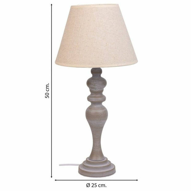 Bureaulamp Alexandra House Living Wit Grijs Metaal Stof 220-240 V 25 x 50 x 25 cm